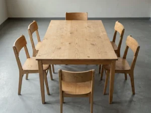 Empty chairs around a school table awaiting an individualized placement review